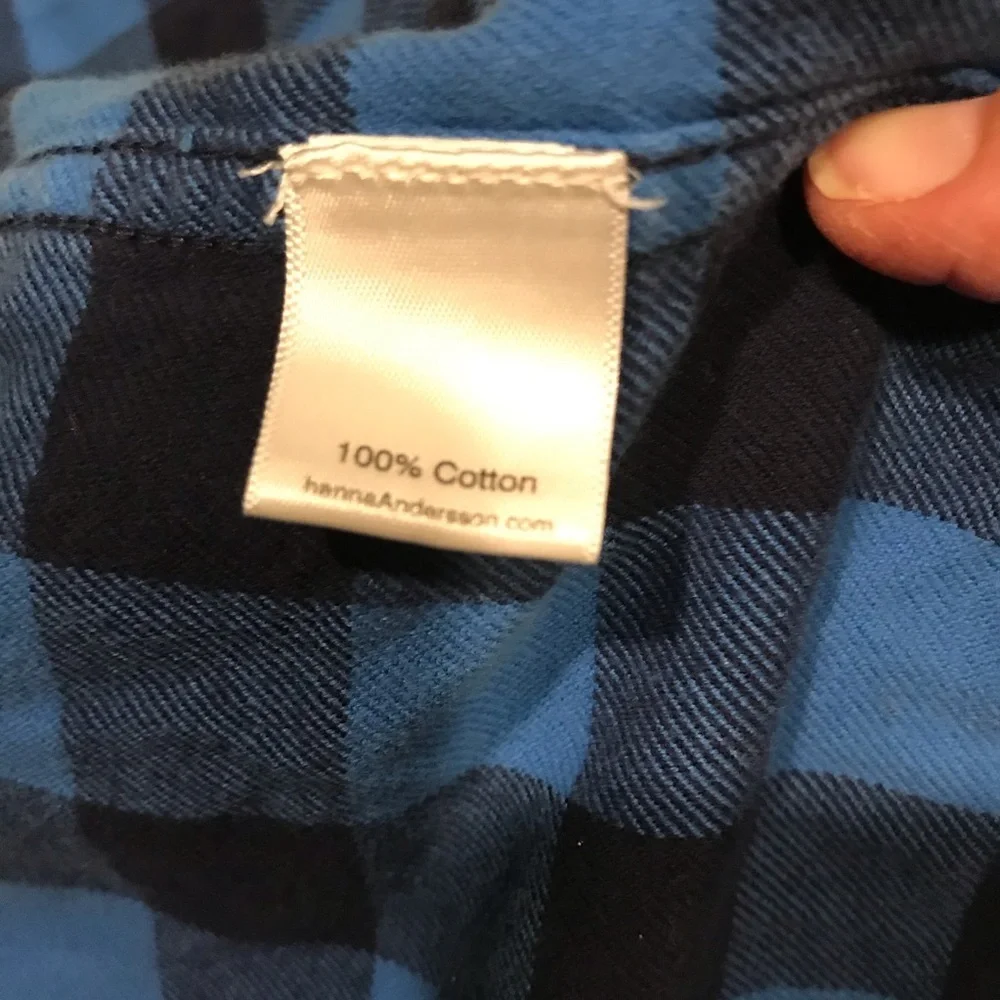 Hanna Andersson blue buffalo check flannel